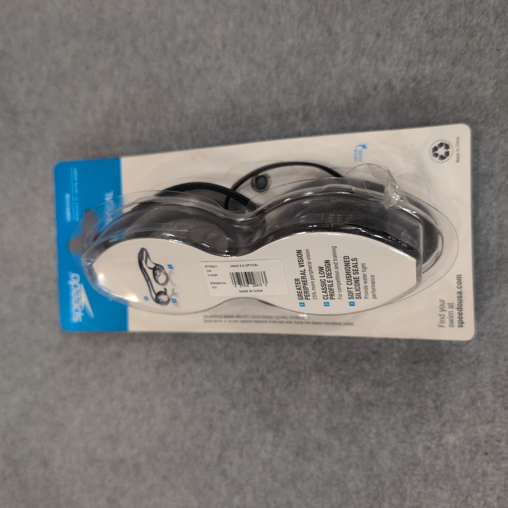 Speedo Vanquisher 2.0 Optical Americas Number 1 Racing Goggle Black - Picture 2 of 2